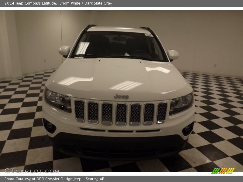 Bright White / Dark Slate Gray 2014 Jeep Compass Latitude