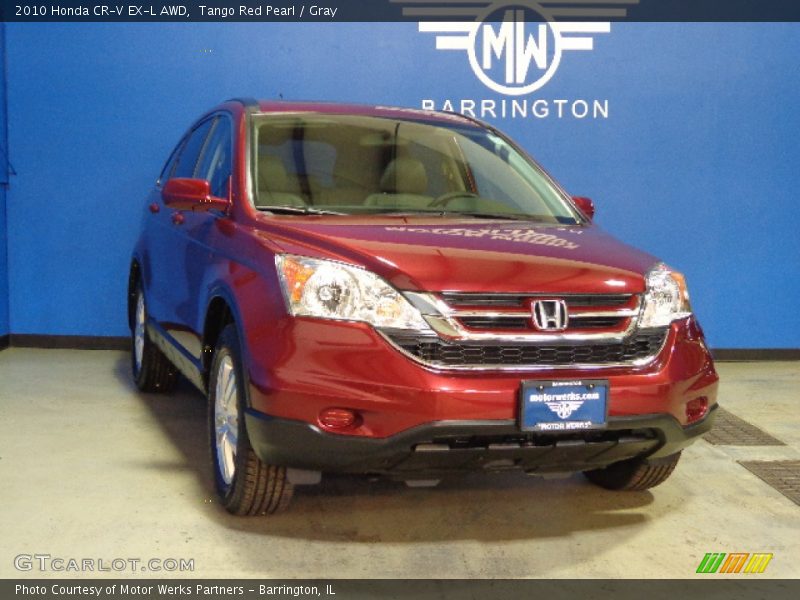 Tango Red Pearl / Gray 2010 Honda CR-V EX-L AWD