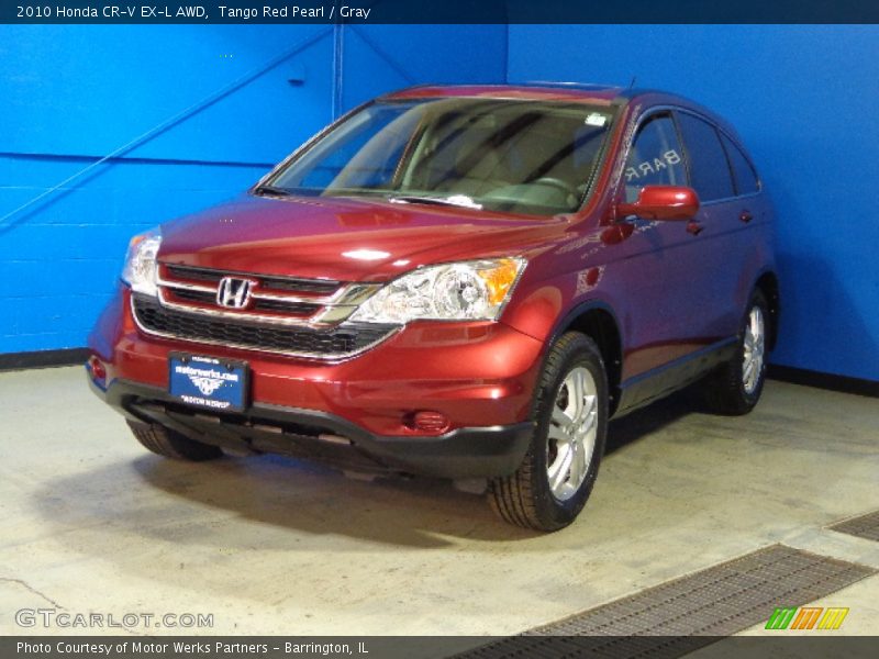 Tango Red Pearl / Gray 2010 Honda CR-V EX-L AWD