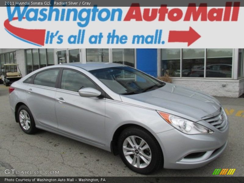 Radiant Silver / Gray 2011 Hyundai Sonata GLS