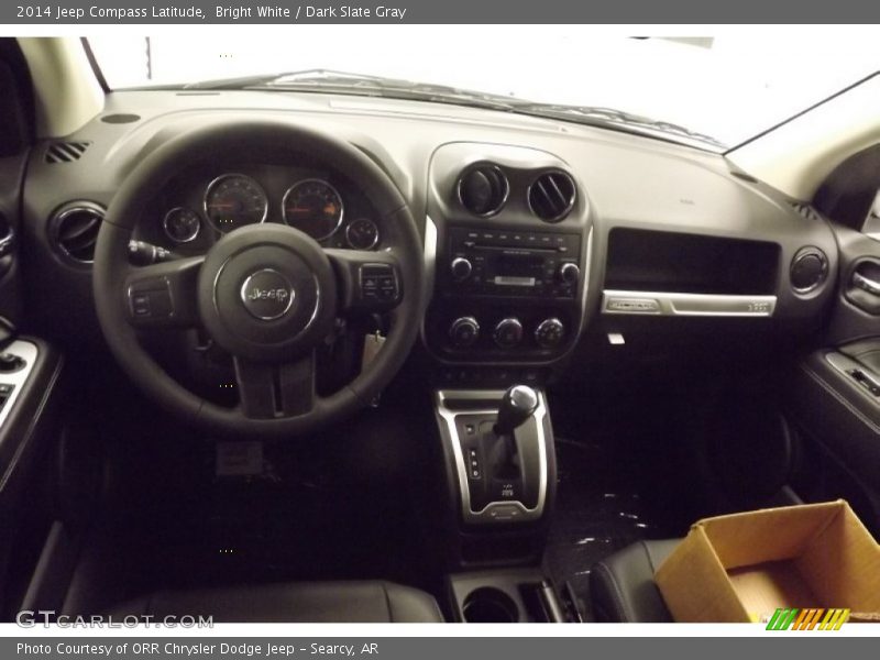 Bright White / Dark Slate Gray 2014 Jeep Compass Latitude