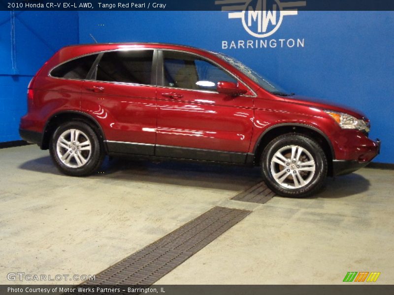 Tango Red Pearl / Gray 2010 Honda CR-V EX-L AWD