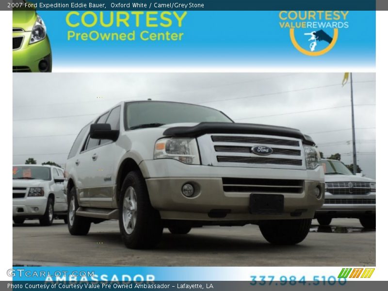 Oxford White / Camel/Grey Stone 2007 Ford Expedition Eddie Bauer