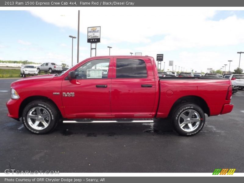 Flame Red / Black/Diesel Gray 2013 Ram 1500 Express Crew Cab 4x4