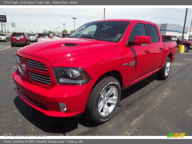 Flame Red / Black 2013 Ram 1500 Sport Crew Cab