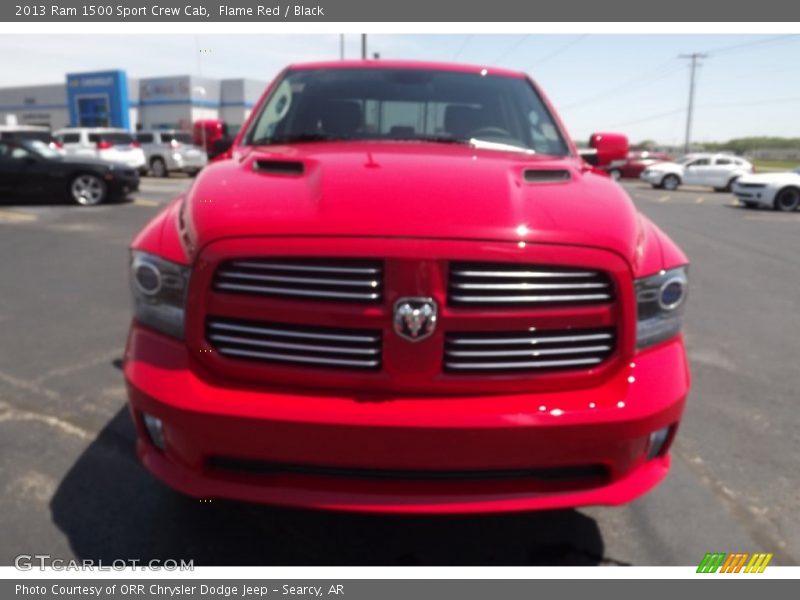 Flame Red / Black 2013 Ram 1500 Sport Crew Cab