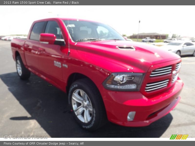 Flame Red / Black 2013 Ram 1500 Sport Crew Cab