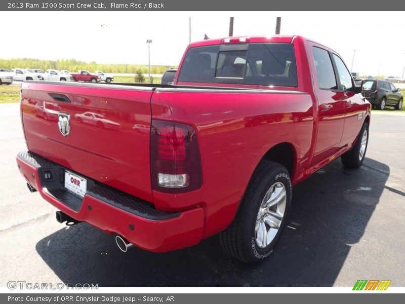 Flame Red / Black 2013 Ram 1500 Sport Crew Cab