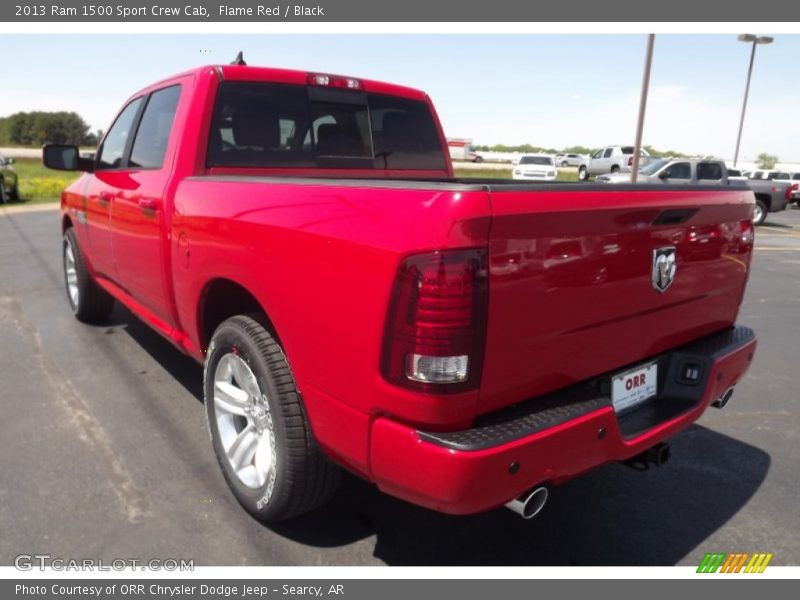 Flame Red / Black 2013 Ram 1500 Sport Crew Cab