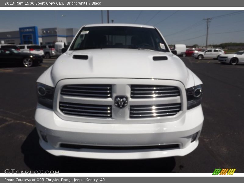 Bright White / Black 2013 Ram 1500 Sport Crew Cab