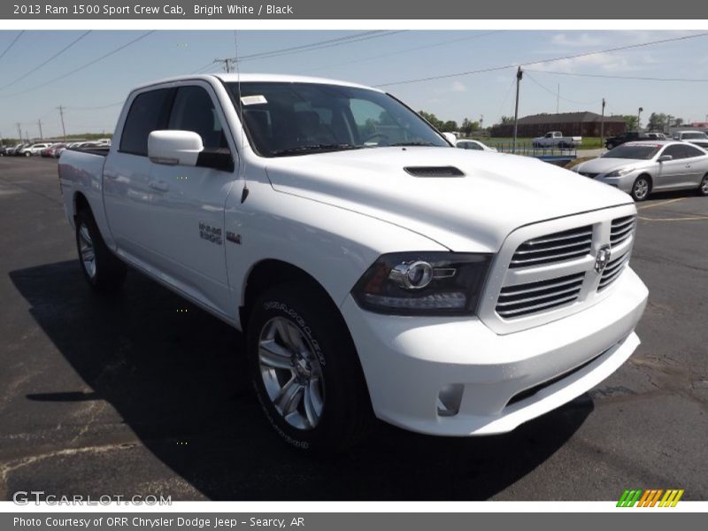 Bright White / Black 2013 Ram 1500 Sport Crew Cab