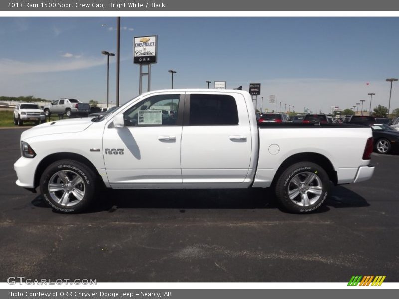 Bright White / Black 2013 Ram 1500 Sport Crew Cab