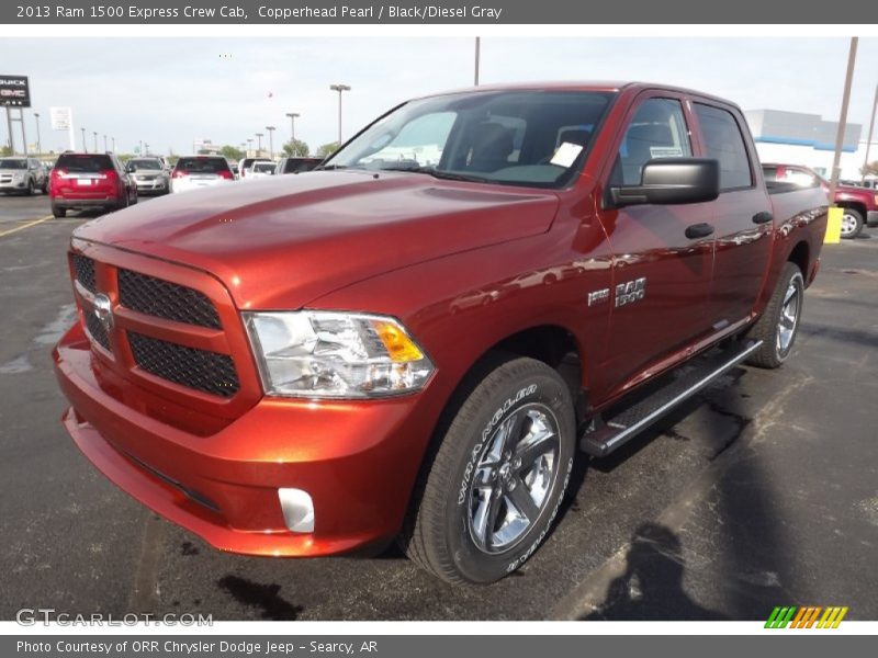 Copperhead Pearl / Black/Diesel Gray 2013 Ram 1500 Express Crew Cab