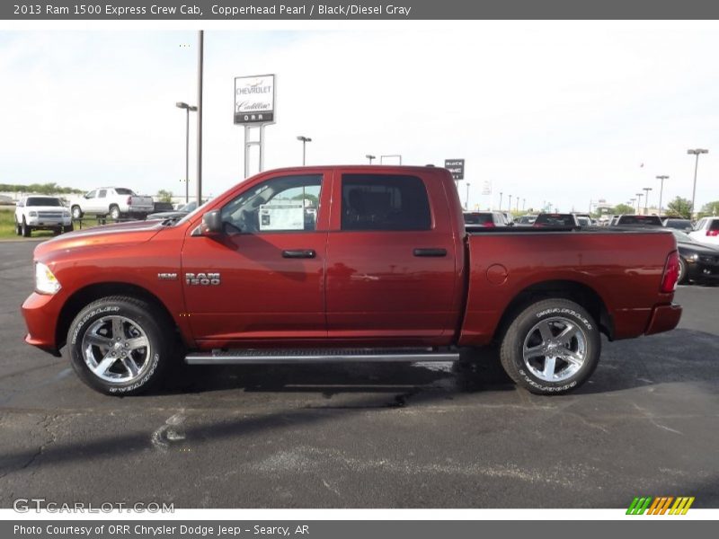 Copperhead Pearl / Black/Diesel Gray 2013 Ram 1500 Express Crew Cab