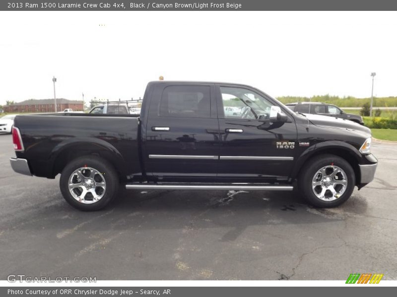 Black / Canyon Brown/Light Frost Beige 2013 Ram 1500 Laramie Crew Cab 4x4