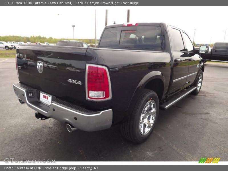 Black / Canyon Brown/Light Frost Beige 2013 Ram 1500 Laramie Crew Cab 4x4