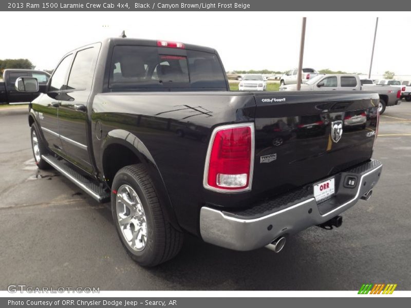 Black / Canyon Brown/Light Frost Beige 2013 Ram 1500 Laramie Crew Cab 4x4