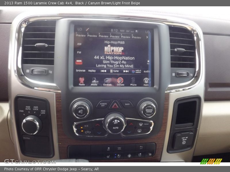 Black / Canyon Brown/Light Frost Beige 2013 Ram 1500 Laramie Crew Cab 4x4