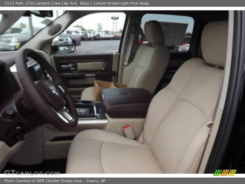 Black / Canyon Brown/Light Frost Beige 2013 Ram 1500 Laramie Crew Cab 4x4
