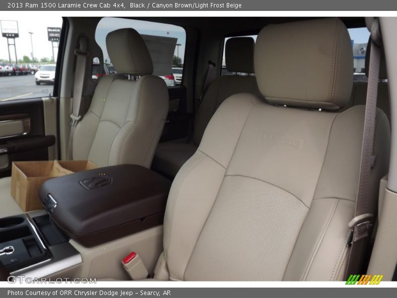 Black / Canyon Brown/Light Frost Beige 2013 Ram 1500 Laramie Crew Cab 4x4