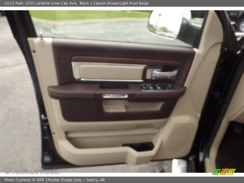 Black / Canyon Brown/Light Frost Beige 2013 Ram 1500 Laramie Crew Cab 4x4