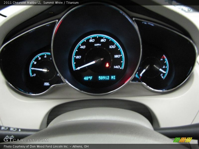 Summit White / Titanium 2011 Chevrolet Malibu LS