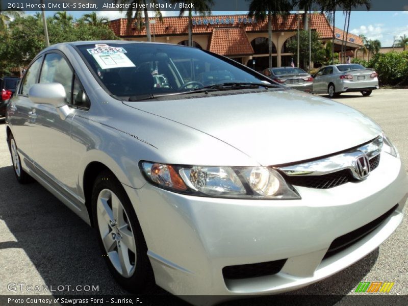 Alabaster Silver Metallic / Black 2011 Honda Civic LX-S Sedan