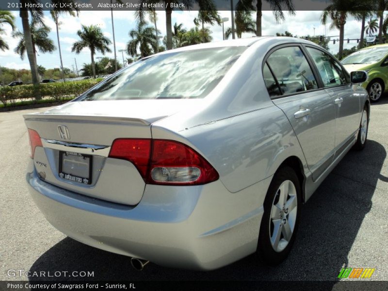 Alabaster Silver Metallic / Black 2011 Honda Civic LX-S Sedan