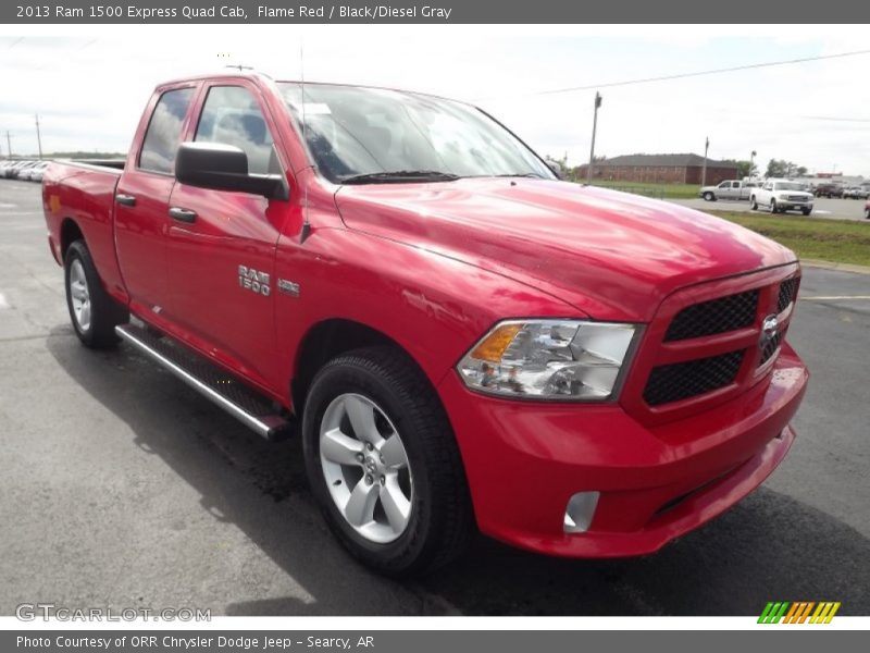 Flame Red / Black/Diesel Gray 2013 Ram 1500 Express Quad Cab