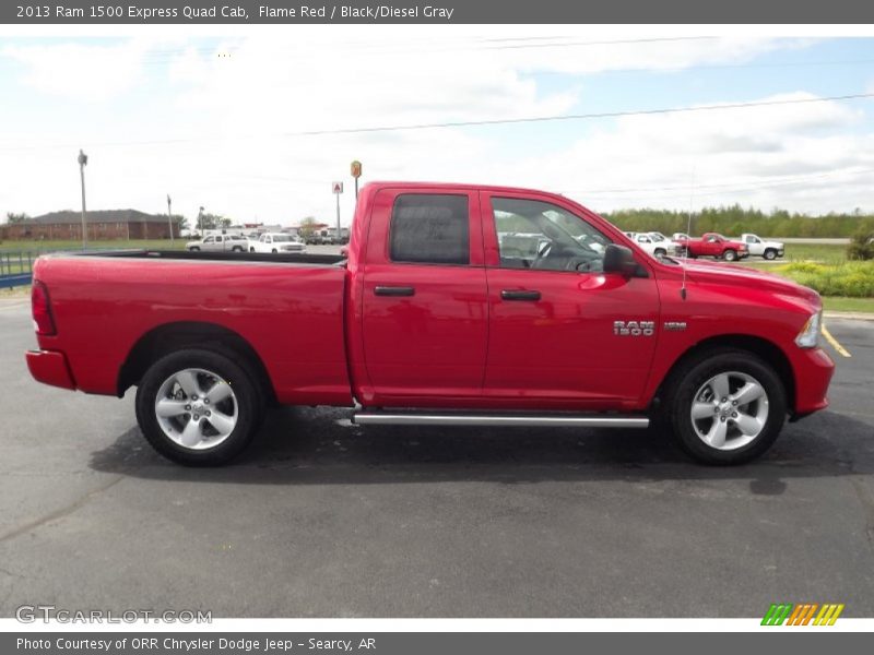 Flame Red / Black/Diesel Gray 2013 Ram 1500 Express Quad Cab