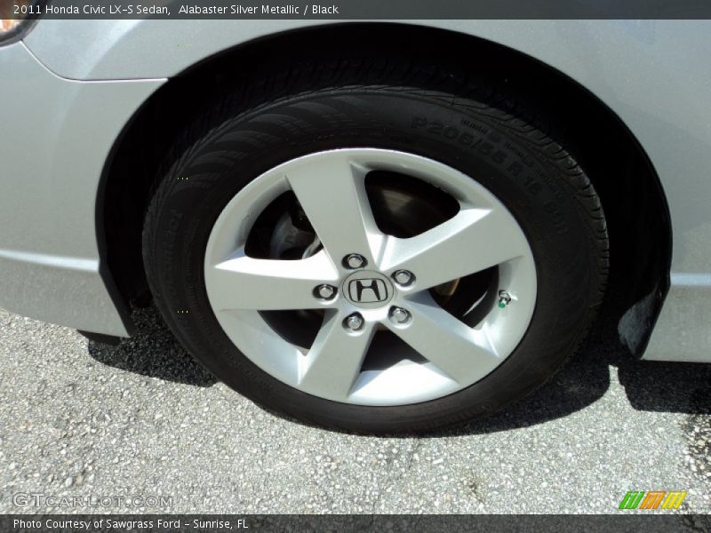 Alabaster Silver Metallic / Black 2011 Honda Civic LX-S Sedan