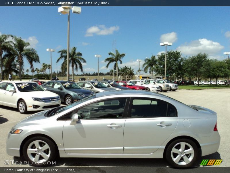 Alabaster Silver Metallic / Black 2011 Honda Civic LX-S Sedan