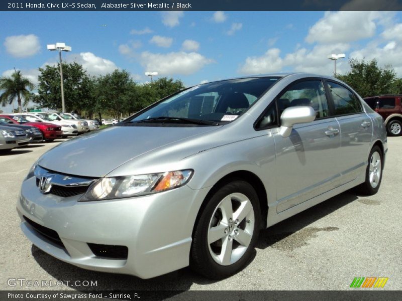 Alabaster Silver Metallic / Black 2011 Honda Civic LX-S Sedan
