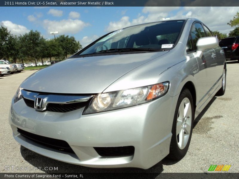 Alabaster Silver Metallic / Black 2011 Honda Civic LX-S Sedan