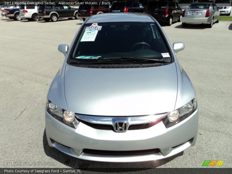 Alabaster Silver Metallic / Black 2011 Honda Civic LX-S Sedan