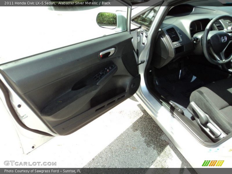 Alabaster Silver Metallic / Black 2011 Honda Civic LX-S Sedan