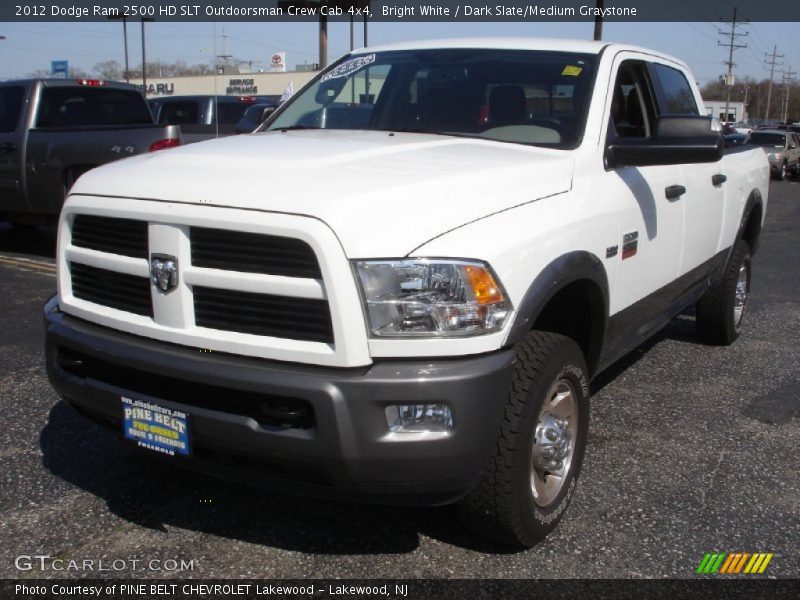 Bright White / Dark Slate/Medium Graystone 2012 Dodge Ram 2500 HD SLT Outdoorsman Crew Cab 4x4
