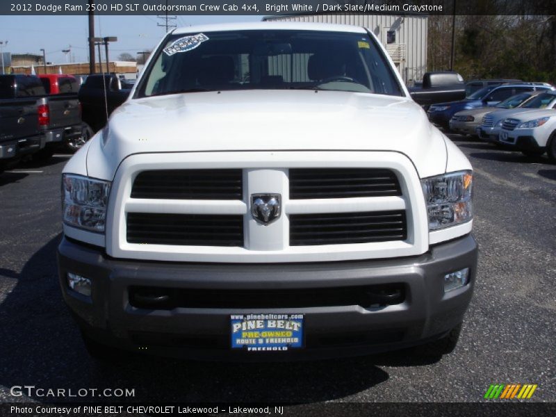 Bright White / Dark Slate/Medium Graystone 2012 Dodge Ram 2500 HD SLT Outdoorsman Crew Cab 4x4