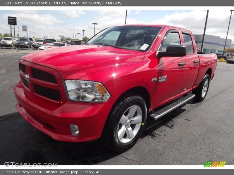 Flame Red / Black/Diesel Gray 2013 Ram 1500 Express Quad Cab