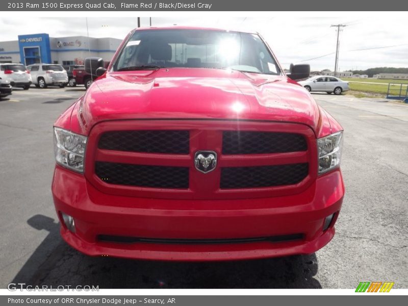 Flame Red / Black/Diesel Gray 2013 Ram 1500 Express Quad Cab