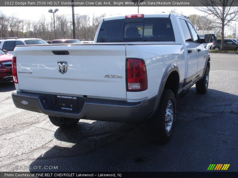Bright White / Dark Slate/Medium Graystone 2012 Dodge Ram 2500 HD SLT Outdoorsman Crew Cab 4x4
