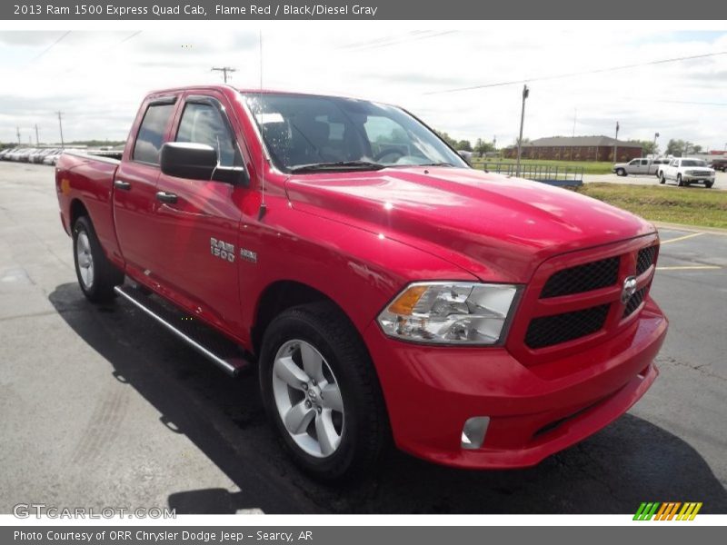 Flame Red / Black/Diesel Gray 2013 Ram 1500 Express Quad Cab