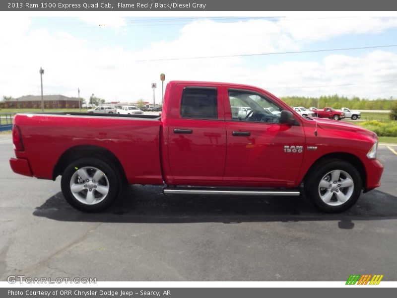 Flame Red / Black/Diesel Gray 2013 Ram 1500 Express Quad Cab