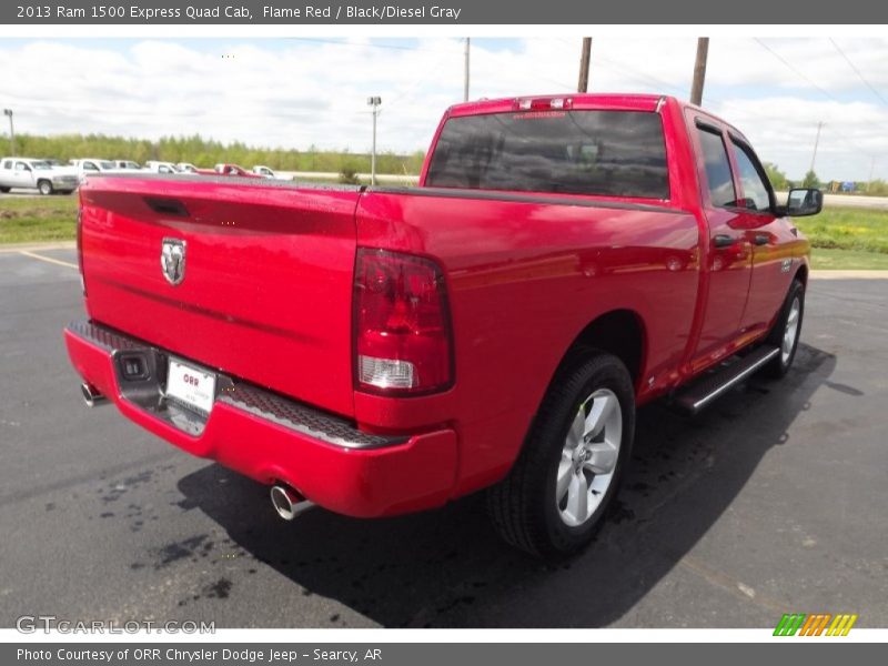 Flame Red / Black/Diesel Gray 2013 Ram 1500 Express Quad Cab