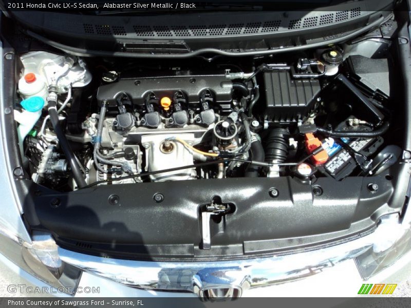 Alabaster Silver Metallic / Black 2011 Honda Civic LX-S Sedan