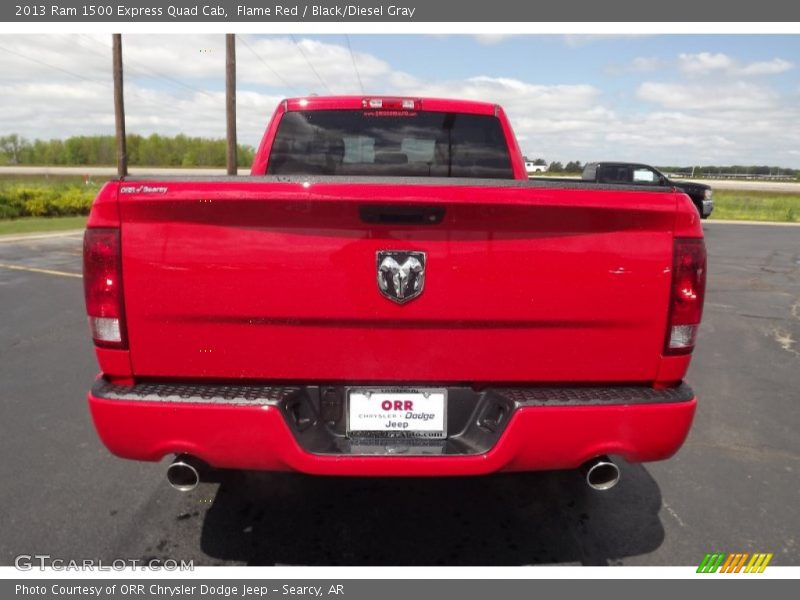 Flame Red / Black/Diesel Gray 2013 Ram 1500 Express Quad Cab