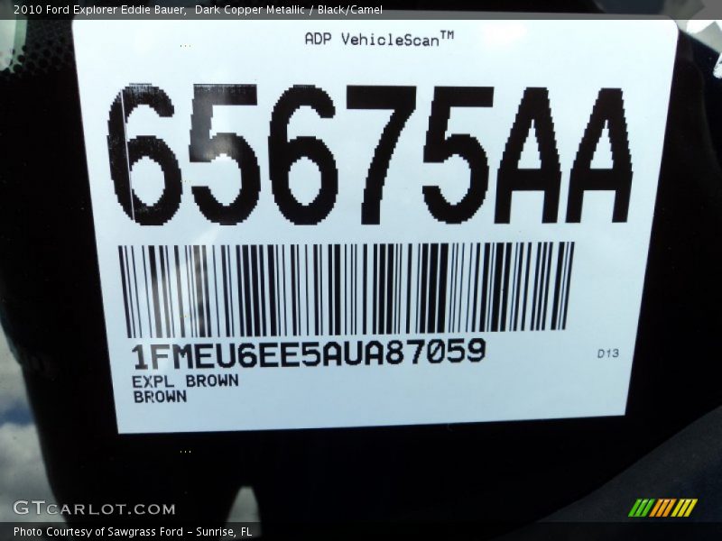 Dark Copper Metallic / Black/Camel 2010 Ford Explorer Eddie Bauer