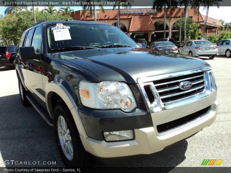 Black Pearl Slate Metallic / Black/Camel 2010 Ford Explorer Eddie Bauer