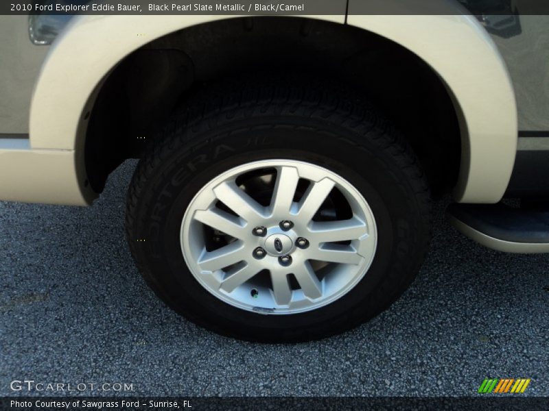 Black Pearl Slate Metallic / Black/Camel 2010 Ford Explorer Eddie Bauer