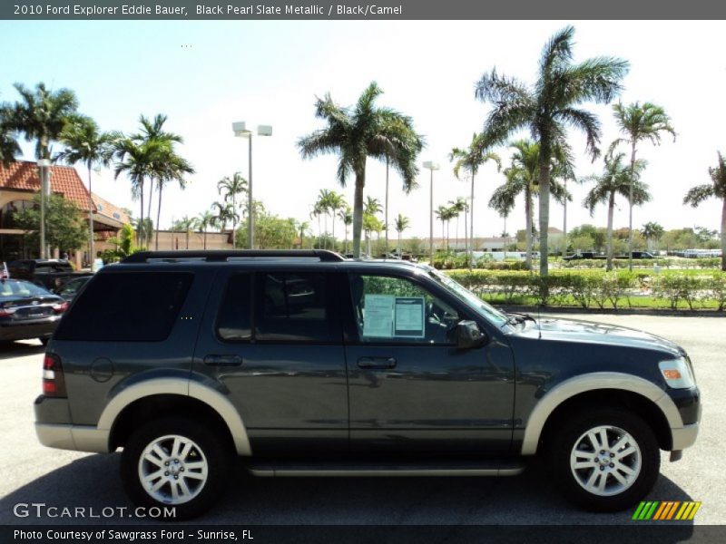 Black Pearl Slate Metallic / Black/Camel 2010 Ford Explorer Eddie Bauer